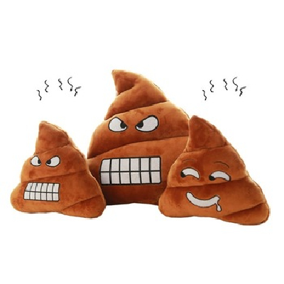 2017 New Style Cute AnWholesale Soft Poop Shaped Plush Emoji Pillowimal Travel Neck Pillow