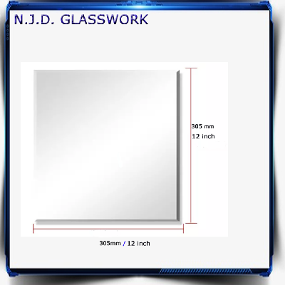 Simple  Wall Mirror or Bathroom Hangs Horizontal & Vertical Frameless
