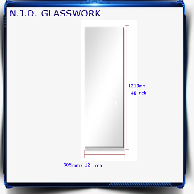 Large Simple Rectangular frameless mirror