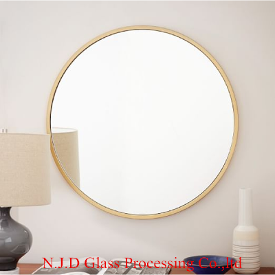Fashion design mirror hanging on the wall