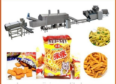 Fried wheat flour pasta snack food processing line