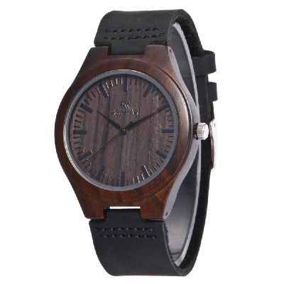 Mens Wooden Watch Analog Quartz Lightweight Handmade Wood Wrist Watch