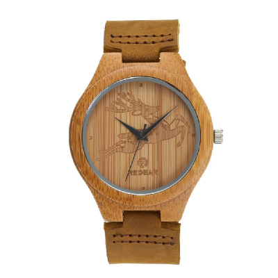 Private Label Wood Mens Watch Custom Logo Fashion Leather Wrist Watch