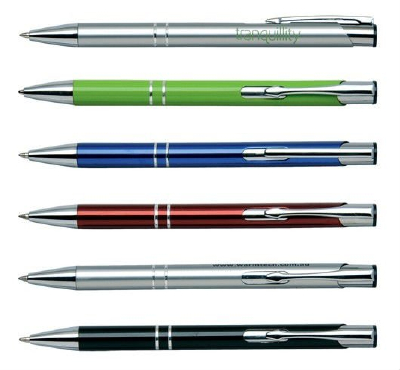 Aluminum promotional gift metal logo ballpoint pen