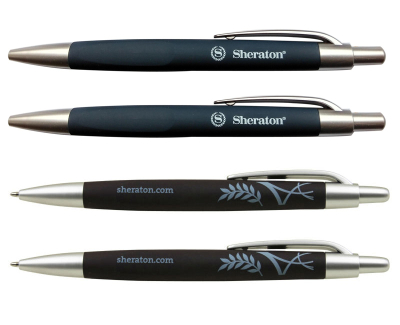 Promotional logo brand sheraton hotel use gift plastic ball pen
