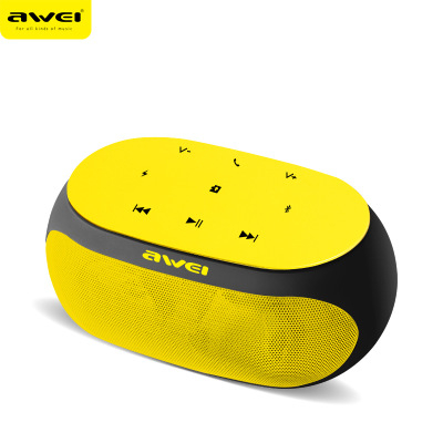 2017 AWEI Y200 Latest Design Touch Screen Multipoint Wireless Bluetooth Speaker Subwoofer Portable Bt Car Office Speakerphones