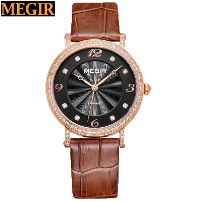 brown leather strap quartz watch sr626sw new times quartz ladies watch