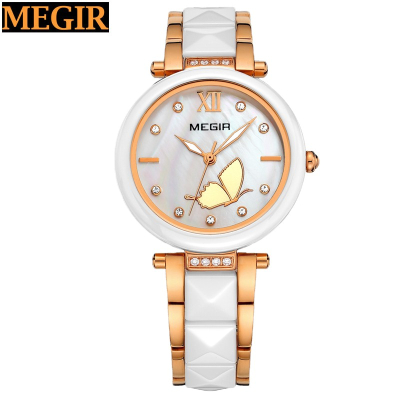 2017 best-selling elegent luxury Ceramic Watch for lady Megir vogue watch