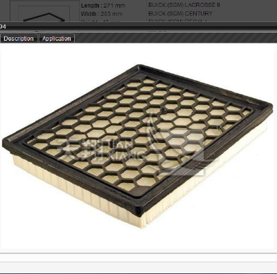 Air filter 55560894 for CHEVROLET