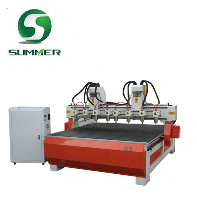 SM2018 multi heads wood carving multi spindle 2d cnc router for relief