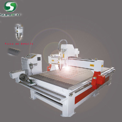 Hot sale CNC Router with side rotary for 2d 3d