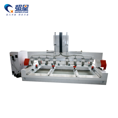 Roatry CNC Router Machine with Multi Heads