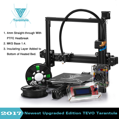 2017 Classic TEVO Tarantula I3 Aluminium Extrusion 3D Printer kit 3d printing 2 Roll Filament SD card Titan Extruder As Gift