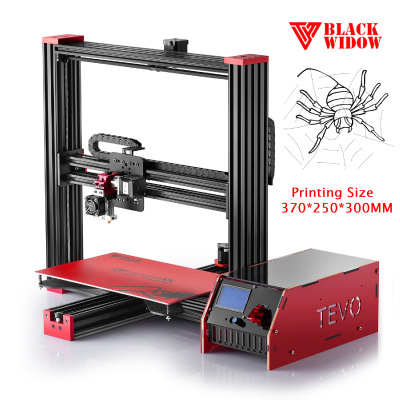 2017 New TEVO Black Widow Large Printing Area 370*250*300mm OpenBuild Aluminium Extrusion 3D Printer kit with MKS Mosfet