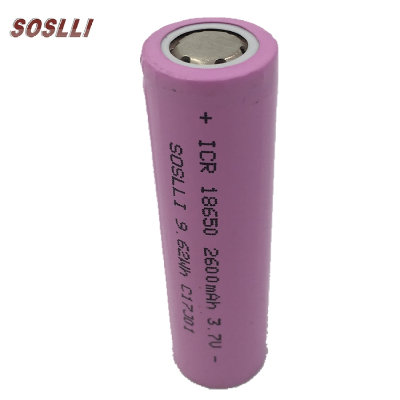 SOSLLI 3.7V 2600mAh lithium ion battery with high performance