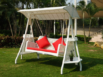 Outdoor Swing for 2 Person Wicker Chair Porch Garden Patio