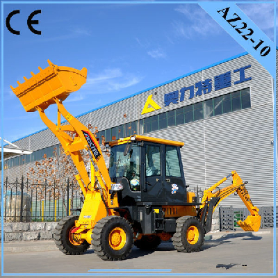 4x4 compact tractor with loader and backhoe with quick hitch