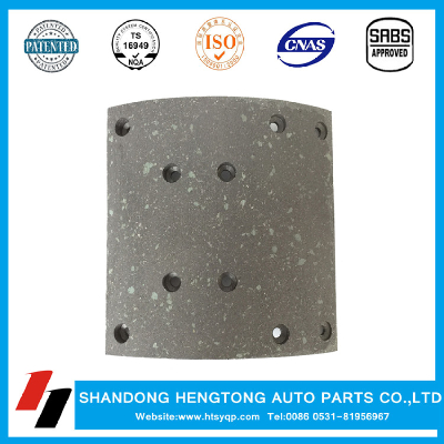 Hande axle heavy truck brake lining for Shacman truck