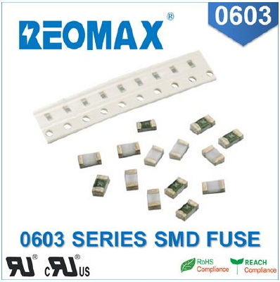 REOMAX 0603 Fast-Acting SMD Fuse, 06.000 Series, 0.25A-8A, 32V/63V, UL/CSA