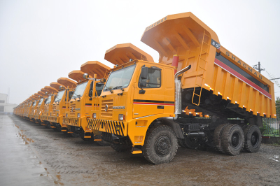 SHACMAN 80T OFF ROAD MINING DUMP TRUCK U TYPE BODY FOR SALE