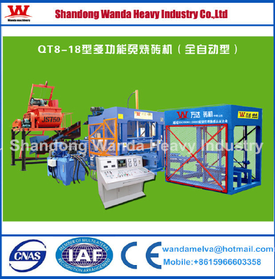 WDQT8-18 automatic baking-free brick making machine production line