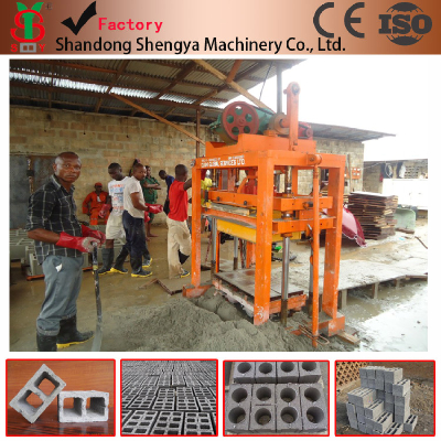 shengya machinery! QTJ4-40 concrete hollow block machine/concrete paver brick making machine