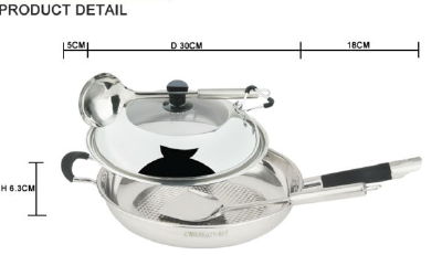 Hot sale stainless steel wok