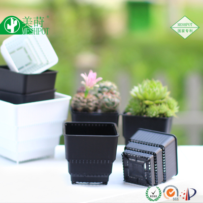 Square root control plastic flower pot