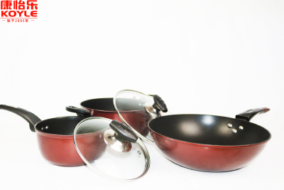  Golden Partner Series:Wok,Stock Pot,Milk Pot and fry pan