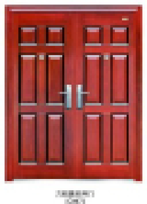 Security Doors Type and Finished Surface Finishing steel wooden door2015