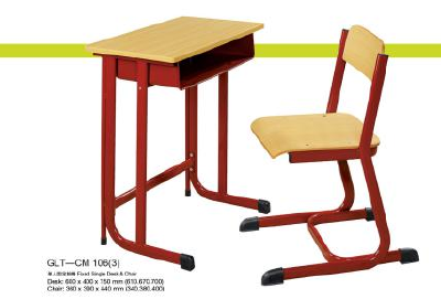 Hot sale student wooden table and plastic chair set, study shelf deskand chair for school furniture