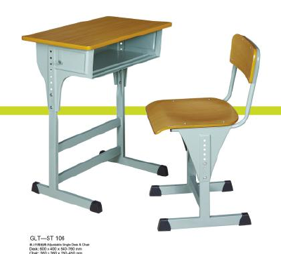 student desk and chair/metal wooden school furniture