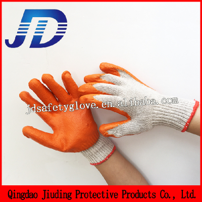 Glove manufacturer wholesale yarn coated latex gloves for constructionand gardening