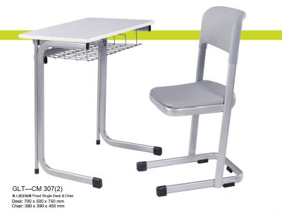 Student Desk and Chair Classroom Desk Set for StudyHeightAdjustableSingle School Furniture Price