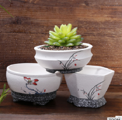 Hand paint landscape white porcelain pot made in Jingdezhen