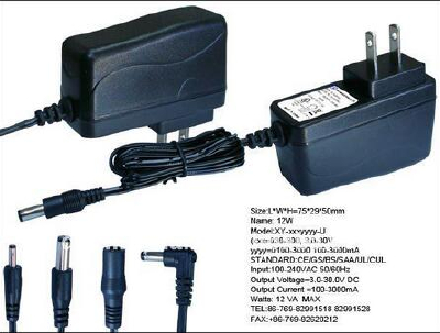 High quality plug in AC adapter 12V 1A 12W UL CUL approval