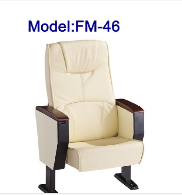 FM-46-1 PU leather chair theatre seating with arms