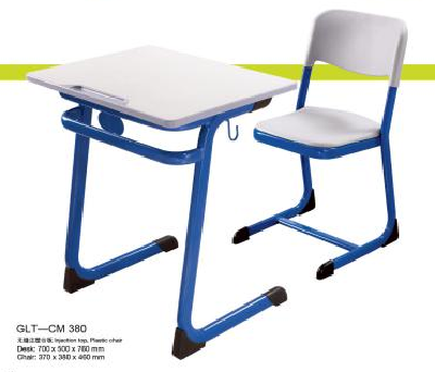 single school desk and chair / single school furniture