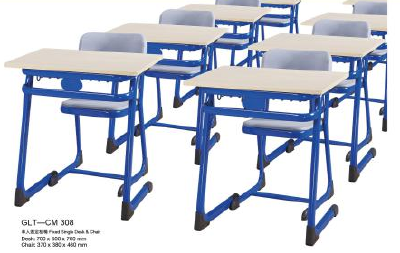 Cheap Wooden Single Student Desk and Chairs for School Furniture On Sale