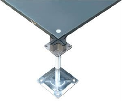 OA bare finished steel raised floor system