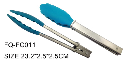 Stainless steel and silicone Food tongs