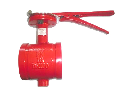 Grooved handle butterfly valves