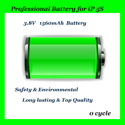 Factory Supply For iPhone 5S Replacement Parts 1560mAh 3.8V 5S Built-in Battery