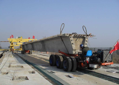 160t girder transporter in bridge project