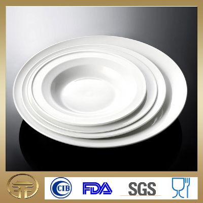 New hotel porcelain round deep dinner plate for wholesale, Elegantwhiteceramic soup plate 8inch~12inch