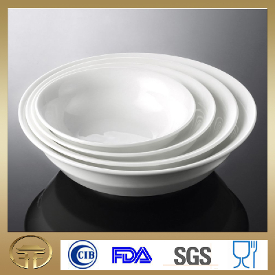 New Design Ceramic bowl , White Round Porcelain Salad Bowl from Chaozhou,6inch~9inch for Hotel&Restaurant