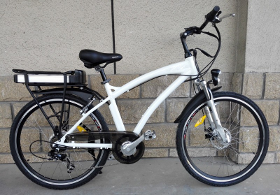 Factory selling new design 20 inch fat tire beach cruiser e-bike with36v10Ah bottle Li-ion battery
