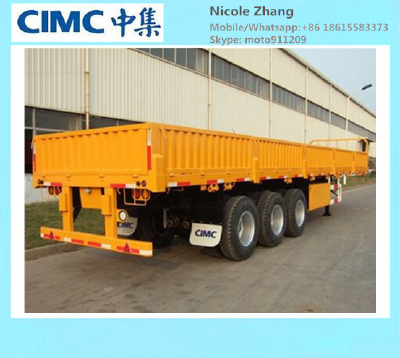 CIMC 80 tons 3 axles side wall semi trailer for cargo trailer