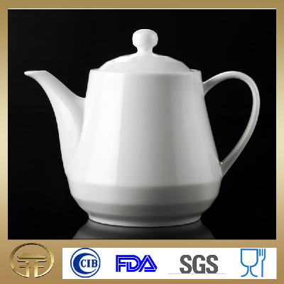 New plain white premium porcelain teapot 980ml for Hotel or Restaurant