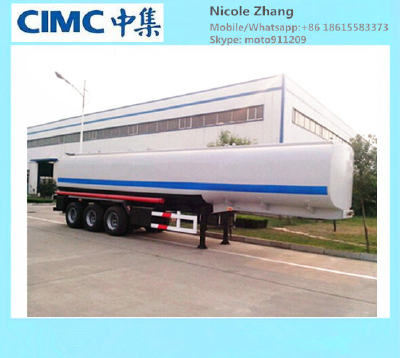 CIMC 3 Axles 42000L Aluminium Fuel Tanker Trailer